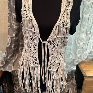 Lamb Leather Fringed Vest